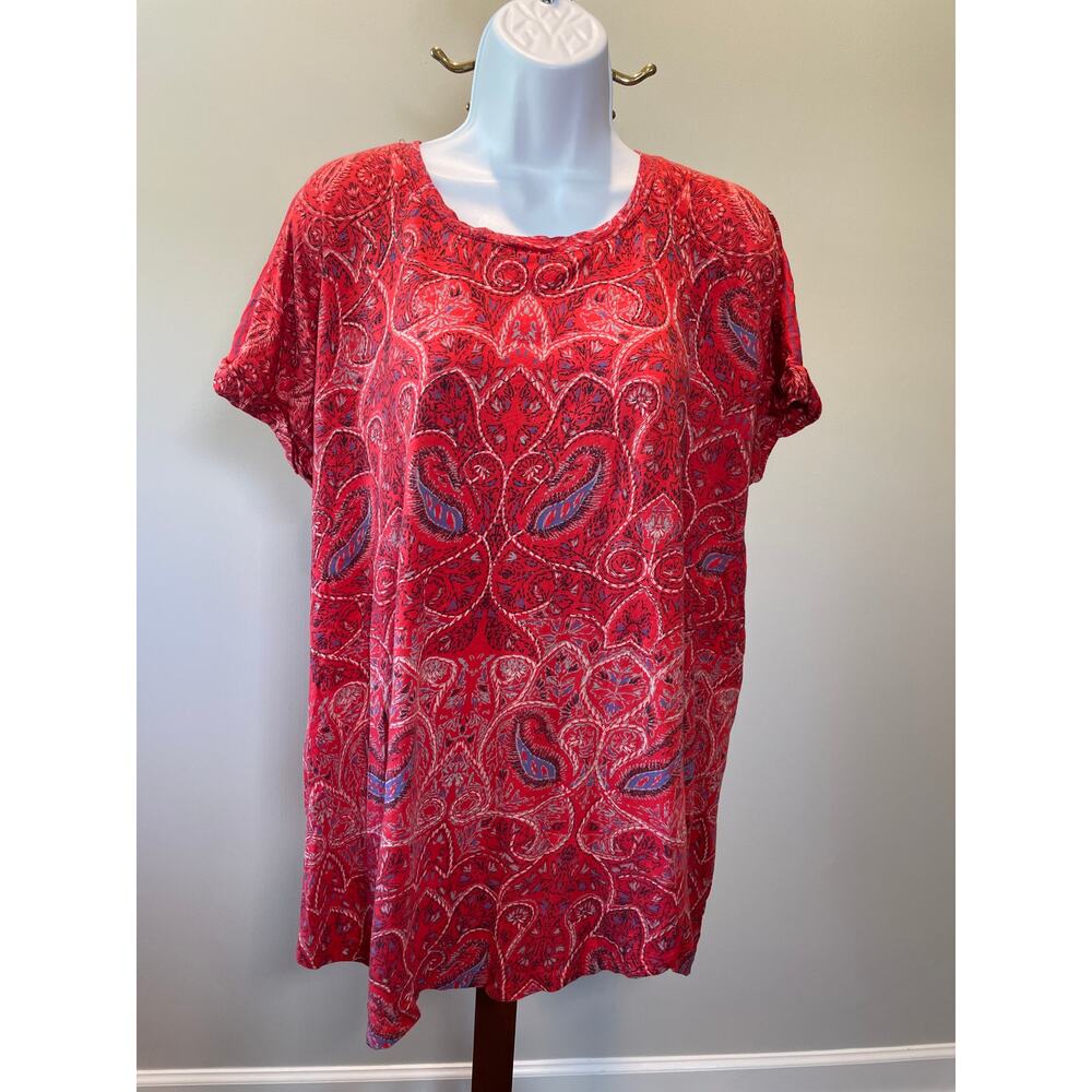 Lucky Brand Orange Boho Top – Size 2X
